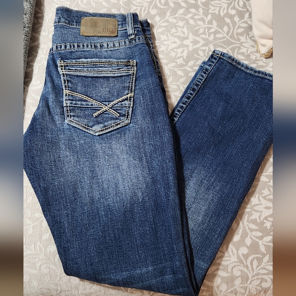 BKE Jake Straight Jeans in Classic Blue